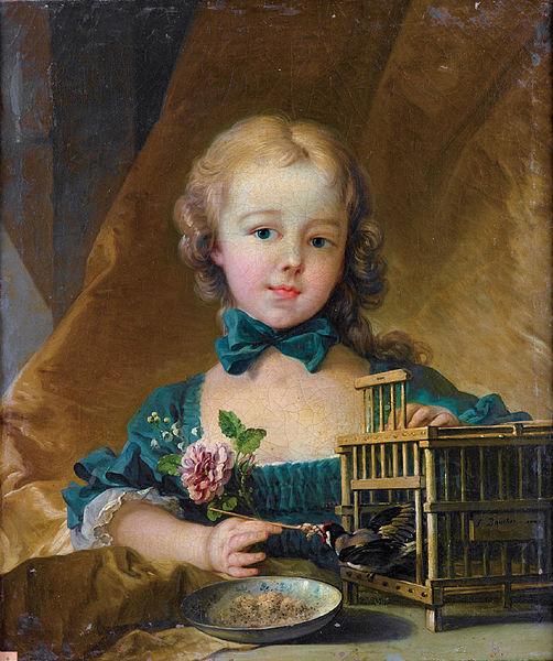 Francois Boucher Playing with a Goldfinch France oil painting art